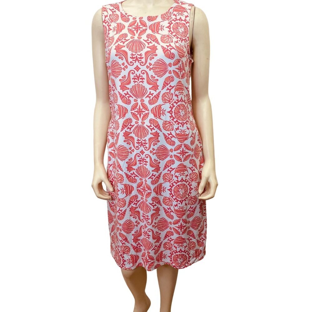 SUNSETS & SWEET TEA SEASHELL PRINT DRESS SIZE‎ MD